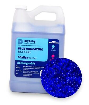 #ad 1 Gallon Premium Silica Gel Blue Indicating Blue to Pink 7.5 lbs 1 Gallon $50.93