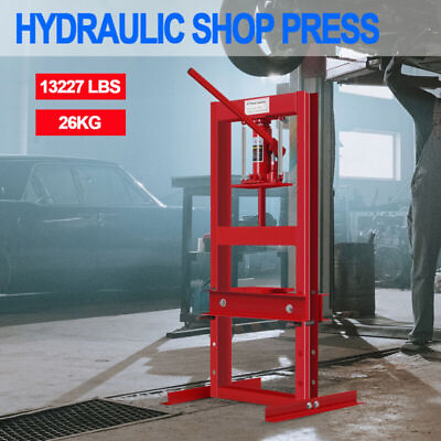 #ad Heavy Duty Shop Press Floor H Frame Manual Press Hydraulic Jack Stand Equipment $100.99