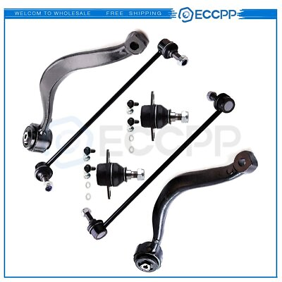 #ad 6Pc Fits 2000 2003 BMW X5 Front Lower Control Arm Ball Joints Sway Bar Links Kit $73.59