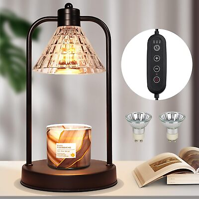 #ad Candle Warmer Lamp with Timer 2 BulbsVintageElectric Dimmable Melter $23.39