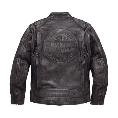 Harley Davidson Men#x27;s Dauntless Convertible 2 in 1 Genuine Cow Leather Jacket $155.00