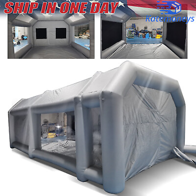 #ad Inflatable Spray Tent Booth Paint Car Paint 26#x27;x13#x27;x10#x27; 2 Filtration System $639.00