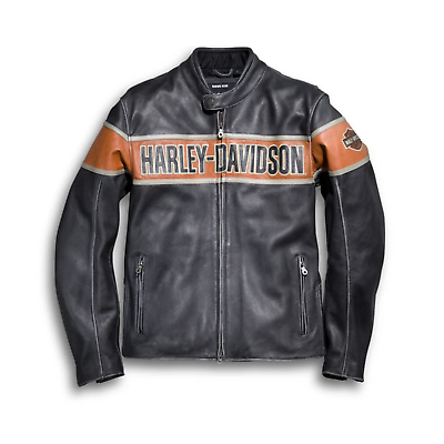 #ad #ad Men#x27;s Harley Biker Jacket – Victoria Lane Black Motorcycle Style Ideal Gift $143.99