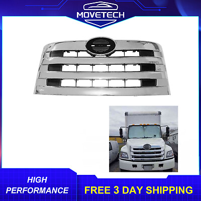 #ad New Fits 11 16 Hino 238 258 268 338 Chrome Front Horizontal Billet Main Grille $238.68