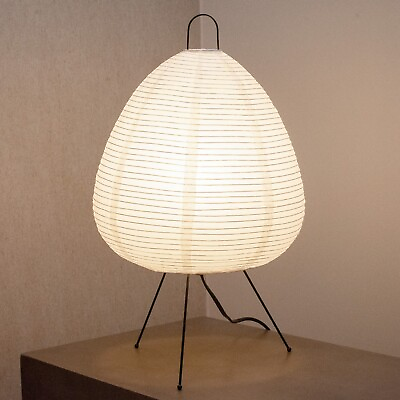 #ad Nogy Noguchi Style Table Lamp 3 Colors Temp LED light Rice Paper Table Lamp $55.90
