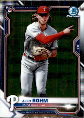 #ad 2021 Bowman Chrome #94 Alec Bohm Philadelphia Phillies Rookie $5.95