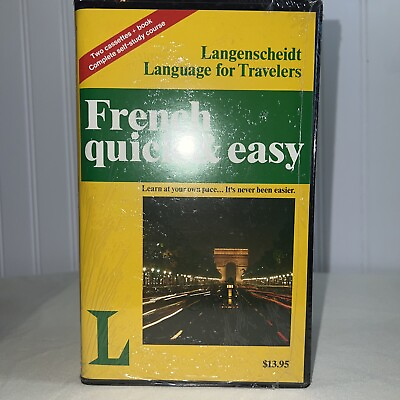 #ad French Quick Easy self study course 2 Cassettes 96 pg Book $35.00