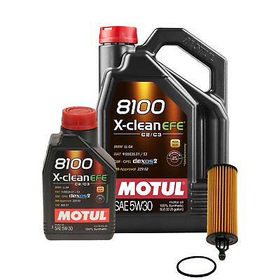 #ad 6L Motul 8100 X CLEAN EFE 5W30 Wix Filter Engine Motor Oil Change Kit API SN $66.95