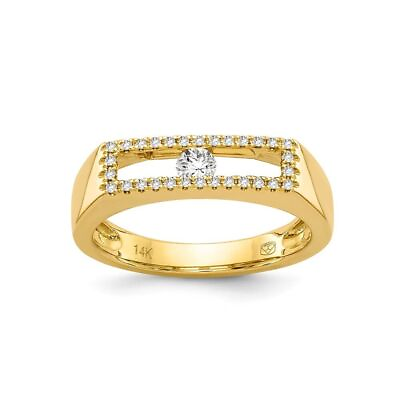 #ad 14K Yellow Gold Diamond Ring 3.67 Gram $836.00