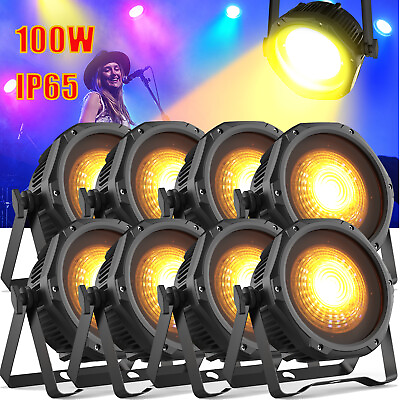 #ad 1 10Pcs 100W LED Par Light DMX512 IP65 Stage Lighting DJ Party Neptune Exposure $785.84