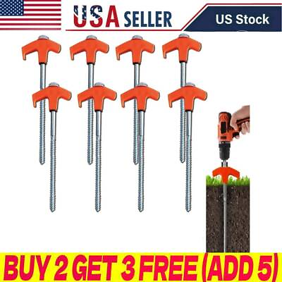 #ad #ad 8quot; Screw in Tent Stakes Ground Anchors Screw inSplendiday Tent Stakes $8.99