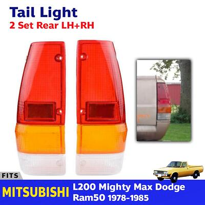 #ad Pair Tail Light Lens Fits Mitsubishi L200 Mighty Max Dodge Ram 50 UTE 1978 1985 $46.88