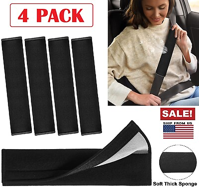 #ad 4 PACK Universal Soft Seat Belt Cover Shoulder Pad Strap Protector Car Truck USA $9.88