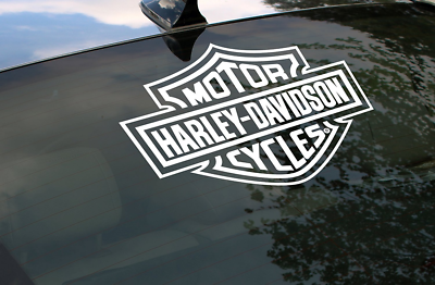 #ad Harley Davidson Logo Cutz Rear Window Decal Motorcycle Truck Car Sticker $13.20