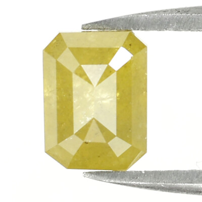 #ad 1.24 Ct Natural Loose Diamond Emerald Cut Diamond Yellow Diamond KDN630 $164.00