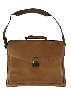 #ad Wilsons Unisex Brown Leather Pockets Detachable Strap Top Handle Messenger Bag $82.99