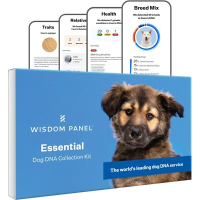 #ad Wisdom Panel Essential Breed Identification amp; Health Condition Dog DNA Test Kit $76.49