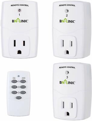 #ad BN LINK Wireless Remote Control Outlet Switch Power Plug In For House Appliances $17.99
