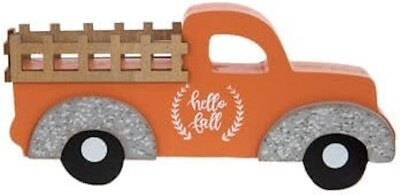 #ad Hello Fall Wood Truck Decoration Home Autumn Fall Thanksgiving Decor $21.99