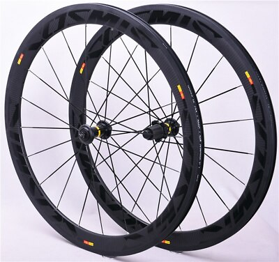 #ad 700C Carbon Road Bike Wheelset Disc Brake Thru Axle QR Bicycle Clincher Wheels $554.32