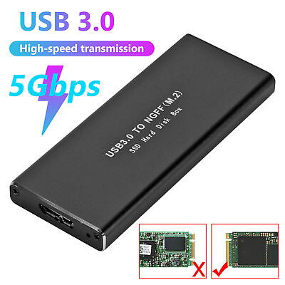 #ad M.2 NVMe NGFF SATA SSD to USB3.0 External SSD Reader Converter Adapter Enclosure $11.99