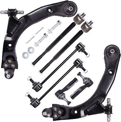 #ad Front Suspension Kit Lower Control Arms W Ball Joint Sway Bar Link Tie Rod Ends $146.99
