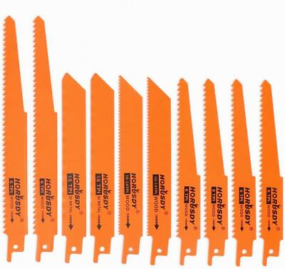 #ad HORUSDY Reciprocating Saw Blades 10pc Set Electric Metal Wood Pruning 1 2quot; $9.89