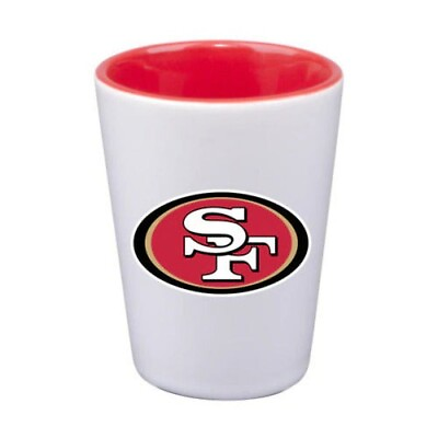 #ad San Francisco 49ers 2oz Inner Color Ceramic Shot Glass $6.99