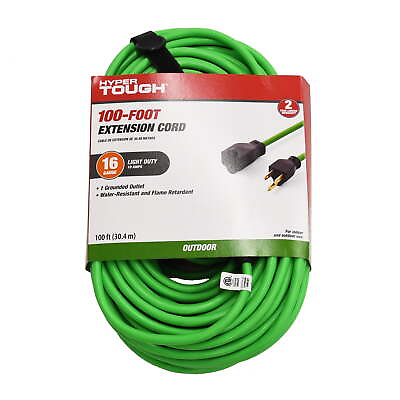 #ad #ad Hyper Tough 100ft Indoor Outdoor Light Duty High Visibility Vinyl Extension Cord $18.50