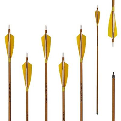#ad Archery Carbon Arrows 500 Spine with Helical Real Feathers and Removable Tips... $49.09