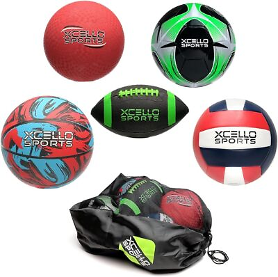 #ad FootballB7 BasketballSoccer Ball Volleyball Kickballamp;Ball Pumpamp;Carry Bag $66.50