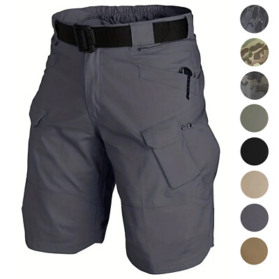 #ad Mens Tactical Shorts Cargo Shorts Outdoor Waterproof Hiking Fishing Track Shorts $21.34