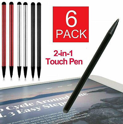 #ad 2 in 1 Universal Stylus Touch Screen Pen for iPhone iPad Samsung Tablet Phone PC $4.55