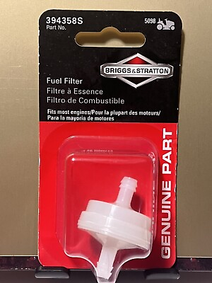 #ad NEW REPLACEMENT BRIGGS amp; STRATTON FUEL FILTER 394358 394358S 298090 75 MICRON $11.99