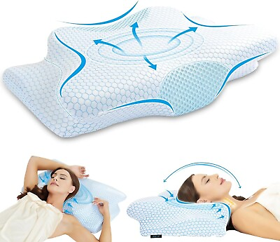 #ad Soft Cervical Pillow for Neck Pain Relief Odorless Memory Foam Pillows Ergonomic $27.49