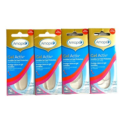 #ad NEW 4 Pair Amope Invisible Gel Activ Heel Protectors High Heel Pumps Shoes $7.88