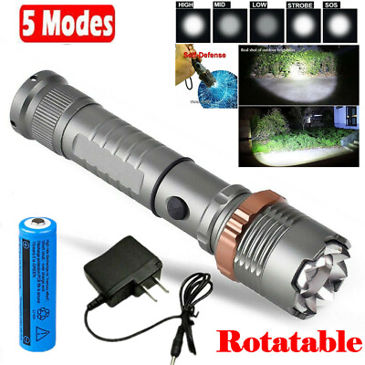 #ad Rechargeable 90000LM LED Flashlight Super Bright Hand Torch Light Spotlight Lamp $10.98