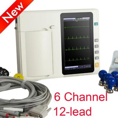 #ad Portable 6 Channel EKG Machine Revolutionize Cardiac Care 7 Display $519.06