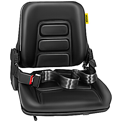 #ad VEVOR Universal Forklift Tractor Seat Mower PVC Adjustable Backrest Safety Belt $97.99