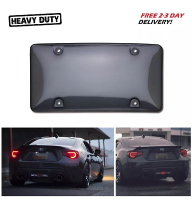 Auto Car Clear Tinted License Plate Cover Smoked Bubble Shield Tag Black $8.50