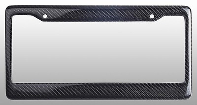 Real 100% Carbon Fiber License Plate Frame Tag Cover Orignal 3K With Free Caps $18.95