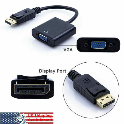 #ad Display Port DP to VGA Adapter Cable cord 1080P for laptop desktop Game Monitor $3.37