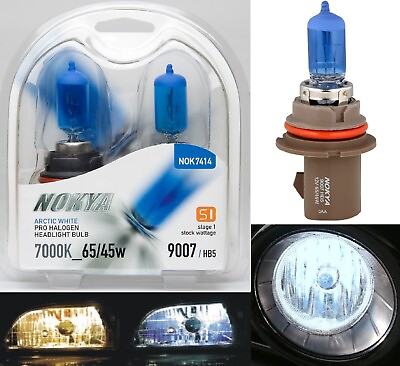 #ad Nokya 7000K White 9007 Nok7414 65 55W Two Bulbs Head Light Replacement Stock OE $22.80