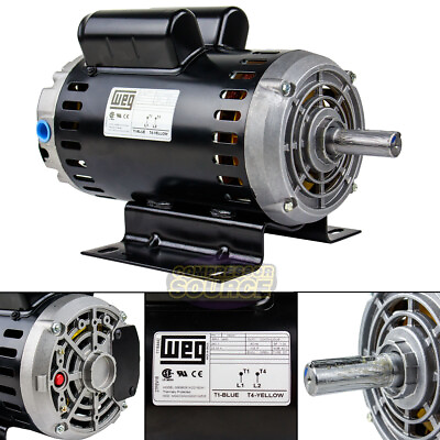 #ad 6.4 Hp 3450 RPM Single Phase 240V 56 Frame Electric Air Compressor Motor 7 8quot; $386.95