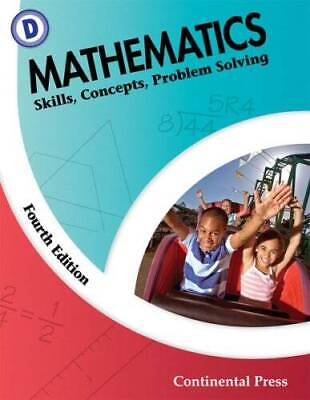 #ad Math Workbook: Mathematics Skills Concepts Problem Solving Level D GOOD $5.92