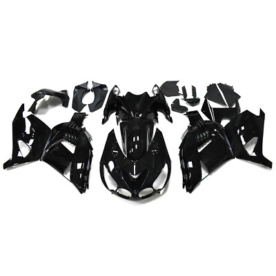#ad Gloss Black Fairings For Kawasaki ZX14R ZZR1400 2006 2011 ABS Plastics Bodywork $414.95