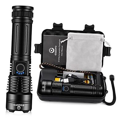 #ad High Power Rechargeable Flashlight LED High Lumens Super Bright 900000 Lumens $49.65
