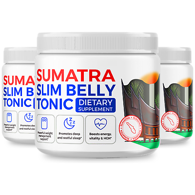 #ad Sumatra Slim Belly Tonic Powder Official Formula 3 Pack $87.95