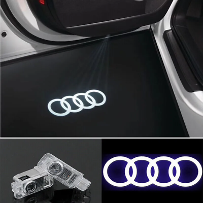#ad For AUDI Door Logo Lights LED Laser Ghost Shadow Projector Courtesy CAR 2 4 PC $27.99