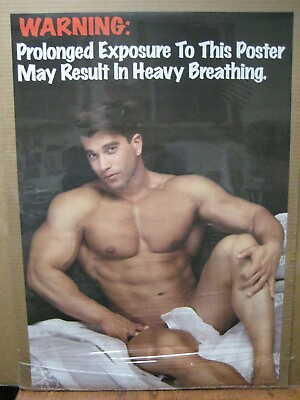Hot Guy WARNING: Prolong exposure to this Vintage poster 80#x27;s between Inv#G6370 $44.97